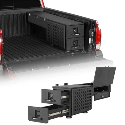 Wheel Well Steel Storage Drawer System w/ Molle Panel & Truck Side Tool Box Set - Image 1 of 4