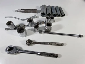 VTG USA Tools 17 Piece - Socket Set, 2 Ratchets - Made In USA, Japan - Bild 1 von 20