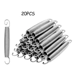 20pcs 7" Silver Heavy-Duty Galvanized Trampoline Spring High Tensile All Weather - Picture 1 of 10