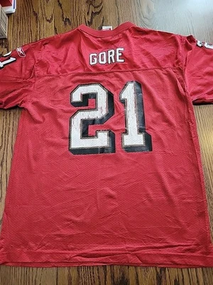 Camiseta de fútbol americano Reebok Frank Gore San Francisco 49ers NFL juvenil XL 18-20 niños  Foto 1 de 4