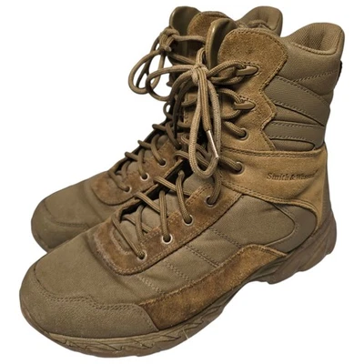 Smith & Wesson RANGER SZ WR 1091 Boots Mens Sz 11 Brown High Top Lace & Zip-Up - Photo 1/4