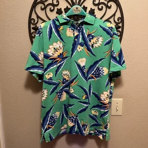 Polo Ralph Lauren floral-print cotton polo shirt In Green Color XL - Picture 1 of 9