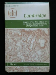 CAMBRIDGE - Ordnance Survey First Edition Map Reprint - England - Sheet 54 - Picture 1 of 1