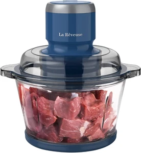 Food Processor,Electric Food Chopper with 7-Cup (1.7L) Glass Bowl, 4 Bi-Level Bl - Picture 1 of 9