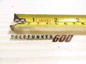 Macchina dettatura Telefunken 600 logo/etichetta originale in metallo, vintage anni 60 - Foto 1 di 3