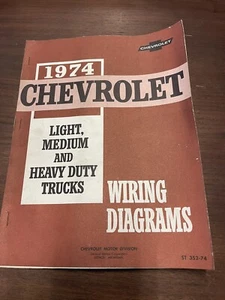VINTAGE 1974 CHEVROLET LIGHT MEDIUM HEAVY DUTY TRUCKS WIRING DIAGRAMS ST-352-74 - Picture 1 of 3