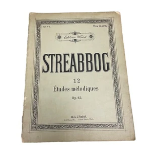 Streabbog Etudes Melodiques Opus 63 No. 44 Jul Friedrich Sheet Music Book - Picture 1 of 4