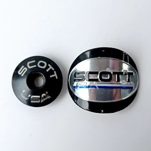🔥 Vintage SCOTT AFD USA Original Headtube Alloy Badge Top Capm Aluminium Retro - Picture 1 of 16