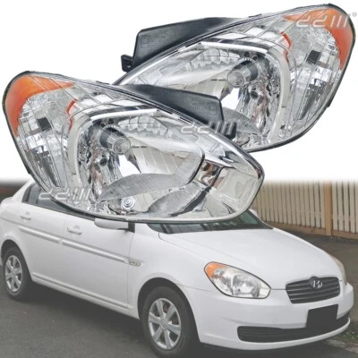 1 Pair Headlamp For Hyundai Accent MC 2006-2010 - Image 1 of 4