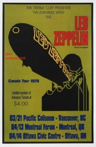 1970 Led Zeppelin 'Canadian Concert Tour' Promotional Reprint Advertisement - Picture 1 of 1