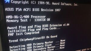 Asus P5A Rev. 1.04 Bios Rev. 1007 AMD K62 400Mhz 128MB Ram Industrial PC board