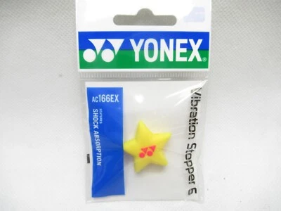 *NEW* YONEX "YELLOW / PINK STAR" TENNIS RACQUET VIBRATION DAMPENER. JAPAN STOCK