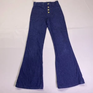 Vintage Sears? Youth 24x30 US Navy Sailor Bell Bottom Flared Seafarer Jeans 60s 70s - Bild 1 von 16