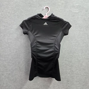 Adidas Boy Activewear Top L Black Compression Padded Football - Picture 1 of 9