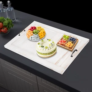 Elegant Pine Wood Stovetop Cover - Multi-Functional Kitchen Serving Tray - Picture 1 of 22