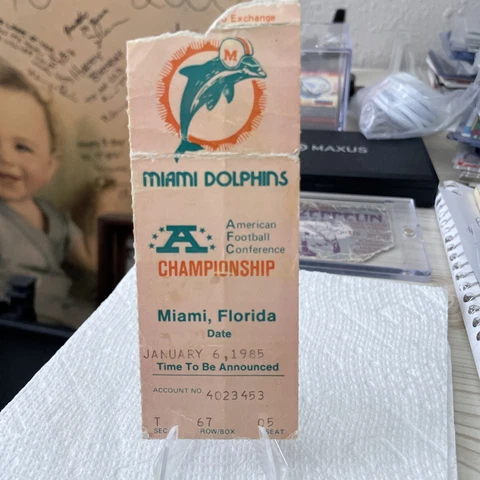 Miami Dolphins - 1984 AFC Championship Game Ticket Stub Cover