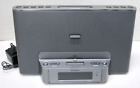 Sony ICF-CS15iPN Audio Dock with Clock and Radio for iPhone/iPod - Silver/Chrome