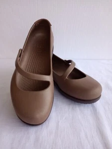 Womens Crocs Shoes Sandals Sz 8 RX Croslite Brown/Bronze - Picture 1 of 11