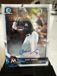 2018 Bowman Draft - Osiris Johnson AUTO 1st Bowman #CDA-OJ - Marlins - Picture 1 of 2