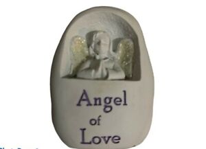 TRANQUIL Angel Faith stone Praying Angel of Love Purple & White New Prayer