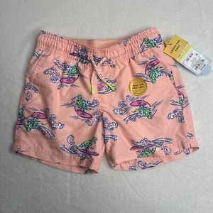 Toddler Boys' Swim Shorts - Cat & Jack™Bright Easy On Size  4T - Picture 1 of 10