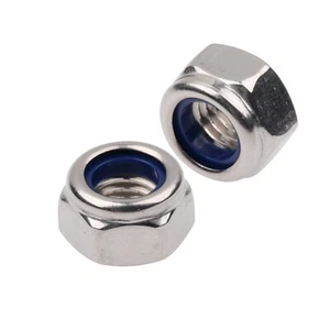 M6 Nyloc Nylon Insert Nuts Hex Lock Nut Nutsert Stainless Steel 304 Metric 100x - Picture 1 of 5