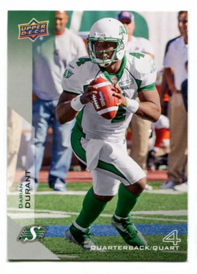 2014 CFL Darian Durant Card #68 Saskatchewan Roughriders North Carolina - Image 1 of 2
