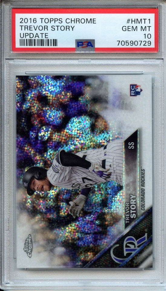 2016 Topps Chrome Trevor Story Rookie Update Gem Mint 10 Sparkle - Image 1 of 1