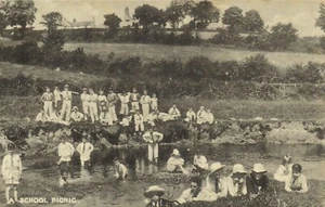 PC MOSTYN HOUSE ESCUELA PICNIC PARKGATE CHESIRE INGLATERRA POSTAL VINTAGE (u6684) - Imagen 1 de 2
