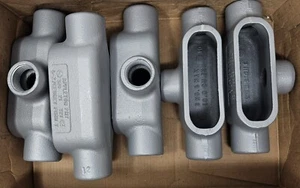 Appleton T27 3/4" Grayloy-Iron Type T Form 7 Conduit Body Qty 5 - Picture 1 of 2