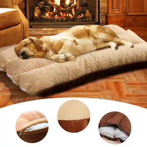 Pet Dog Cat Bed Cushion Warm Plush Puppy Mat Washable Pillow For Large Dog Cat - Picture 1 of 11
