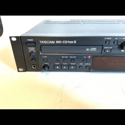 TASCAM MD-CD1 MK2 MD-CD1 MK II MD Deck CD Player w/ AC Power Cord Cable Test - Image 1 of 4