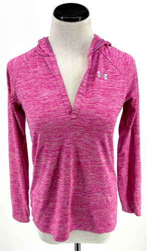 VETEMENTS Felpa con cappuccio pullover Under Armour donna piccolo collo a V rosa leggero