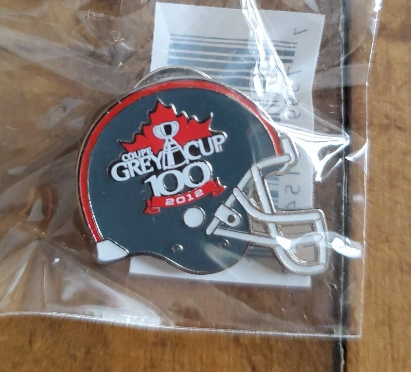 2012 100th Anniversary CFL Grey Cup Helmet Pin.    Argos Vs Stampeders - Image 1 of 1