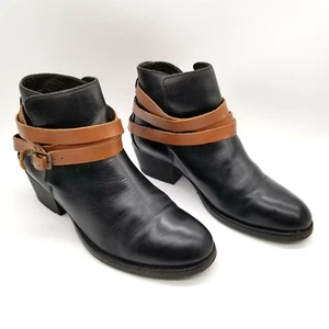 Botines horrigan H By Hudson para mujer F 2 antideslizantes negros punta redonda al tobillo talla 7 - Imagen 1 de 6