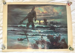 "Remnants Of Power" John Pitre 1973 U.S.A Large Vintage Lithograph 35”x25” *READ - Picture 1 of 7
