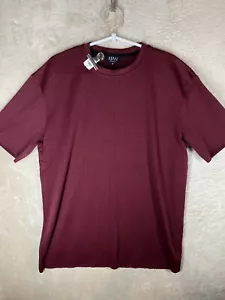 boohoo Man Casual T-Shirts Top Size S Womens Dark Red Short Sleeve - Picture 1 of 11