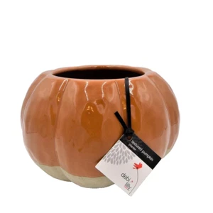 New Ceramic Orange Planter, Candy Misc. Textured Bowl - Picture 1 of 3