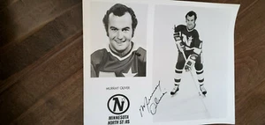 1970-71 MINNESOTA NORTH STARS SIGNED TEAM ISSUE 8X10 PRESS PHOTO MURRAY OLIVER - Picture 1 of 1