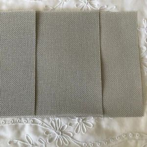 Needlepoint Canvas Zweigart Gray Count 18 Count 3 Sizes 9-3/4x6  12x6 and 6" SQ - Picture 1 of 1