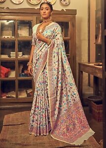 Women's Soft Cotton Sari Indian Traditional Saree Blouse With Zari Weaving Work