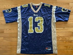 St Louis Rams Jersey YOUTH KIDS XL (18/20) Blue #13 Kurt Wraner NIKE NFL - Picture 1 of 3