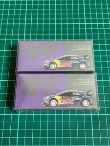 MINIGT 533 Ford Puma Rally Diecast Car 2 Car Set Red Bull Authentic - Picture 1 of 2