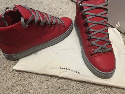 balenciaga арена высоты 43 нас 10 красный и серый отличном состоянии  - Изображение 1 из 3