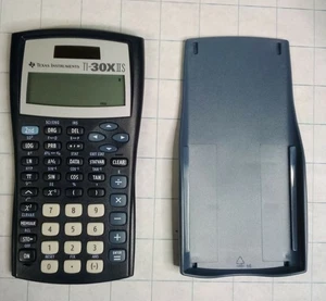 Texas Instruments Ti-30x IIS 2-line Scientific solar Calculator Black/blue cover - Picture 1 of 2