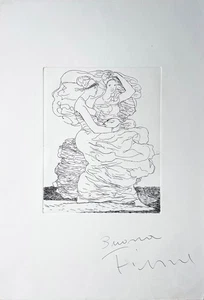 SALVATORE FIUME  "Bon a tirer"  1977 acquaforte originale firmata - Picture 1 of 1