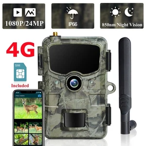 2er Pack Campark 24MP 4G LTE Wireless Cellular Trail Kamera Wildtiere Wild SIM Karte - Bild 1 von 14
