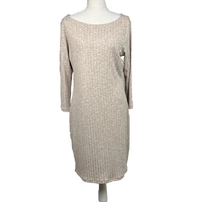 Vestido Sharagano Galleta Marfil Manga Larga 10 Pull On Elástico Bodycon Precio de venta sugerido por el fabricante $118 Foto 1 de 4