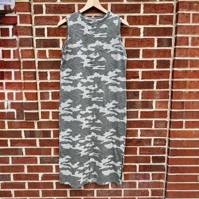 Maxi Vestido Universal Thread Pequeño Verde Estampado Camuflaje Sin Mangas Foto 1 de 4