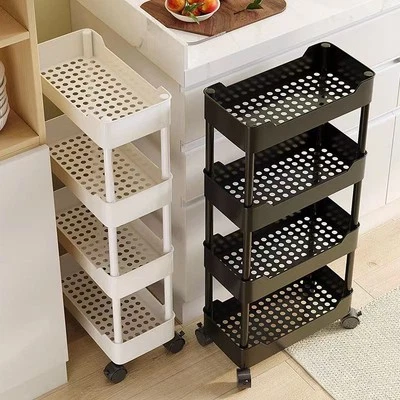 HFICY 3/4 Tier Slim Slide Out Kitchen Bathroom Storage Trolley Cart Rack Holder UK